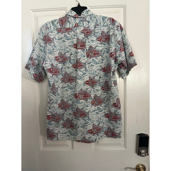 Reyn Spooner Men's Red Blue A'u I Nalu Aloha Button Down Shirt Size Medium - Picture 5 of 5